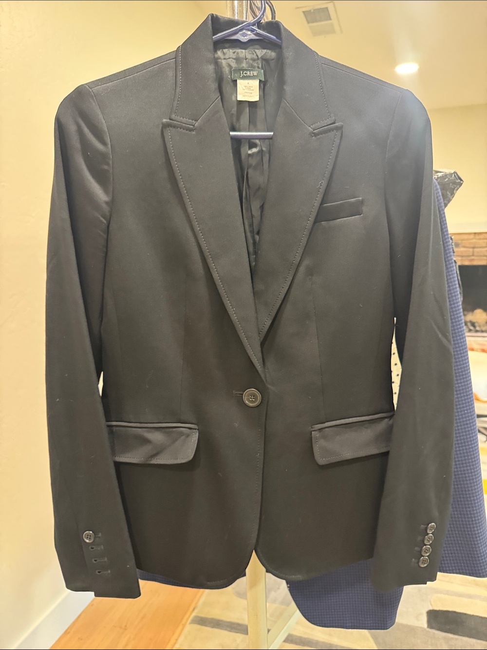 J. Crew Women’s Black Single-Button Notch Lapel Blazer